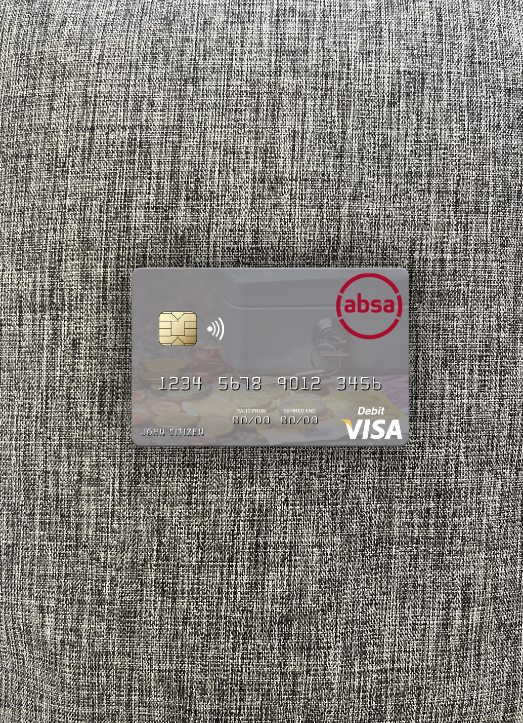 Download Seychelles Absa Bank Seychelles visa debit card photolook front Photoshop template